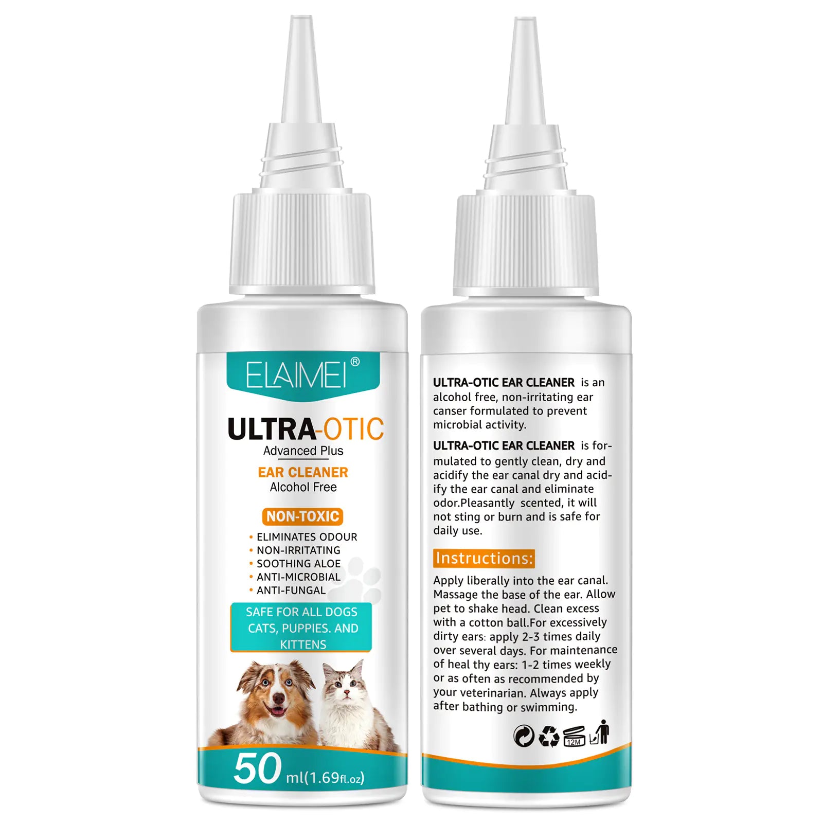 Pet Ear Cleaner 50ml - WoofPurr