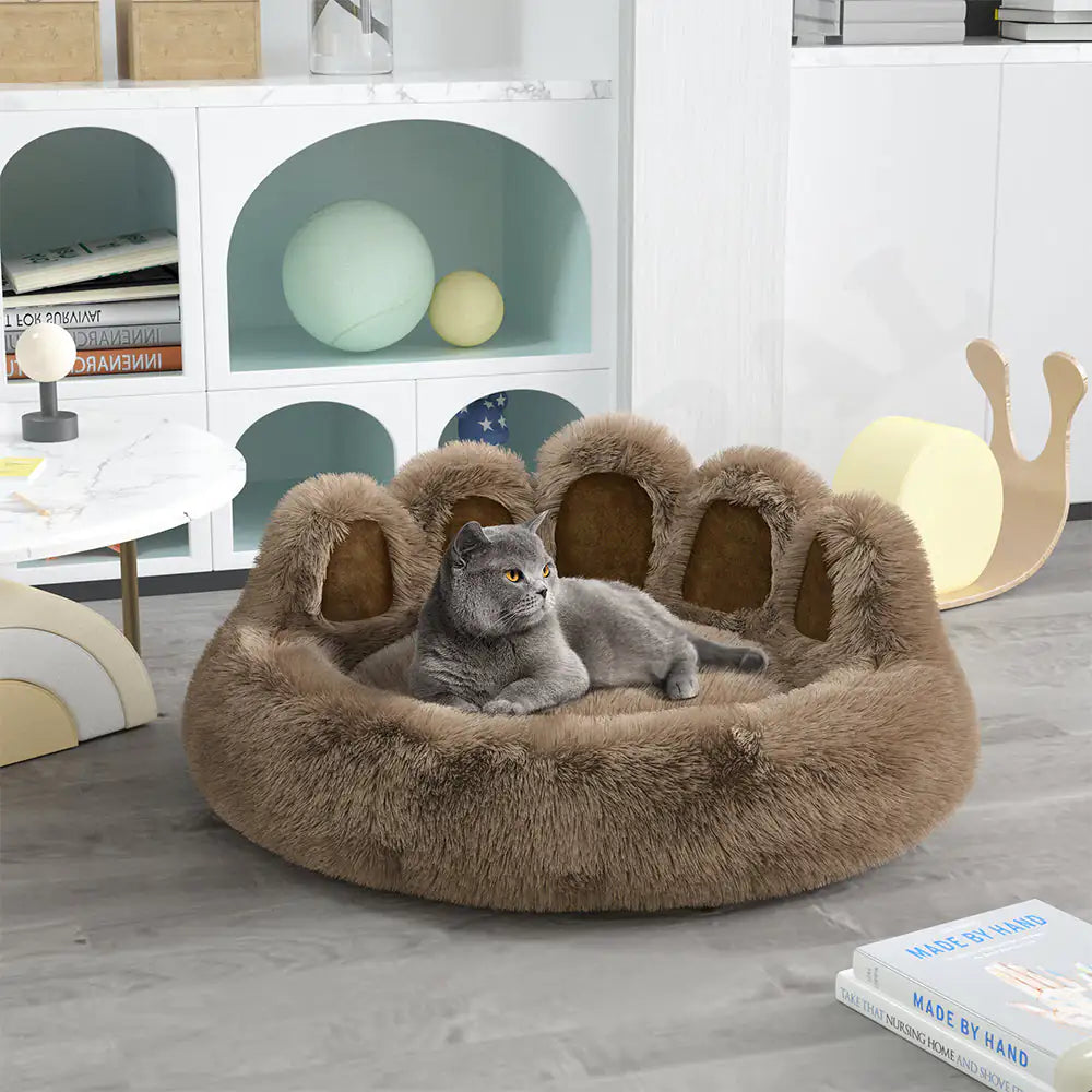 Long Plush Cat Bed - WoofPurr