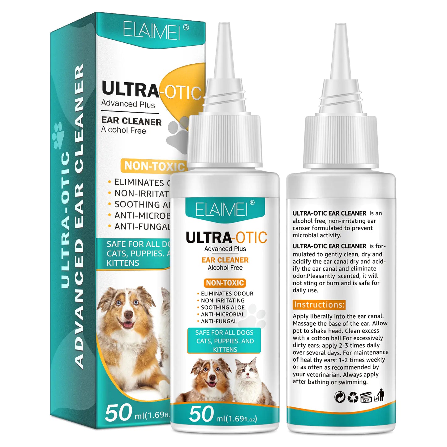 Pet Ear Cleaner 50ml - WoofPurr